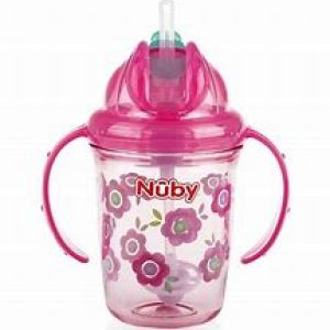 Nuby 8 Oz 2 Handle Tritan Straw Cup