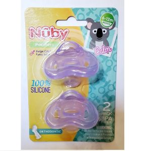  Nuby Orthodontic Pacifier 2 Pack 6-12M Medium