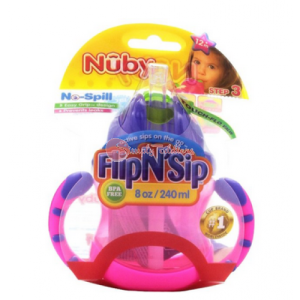 Nuby 8 Oz 2 Handle Straw Cup Flipnsip