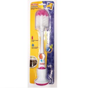 Nuby Bottle Brush W/Interlocking Nipple Brush & Stand