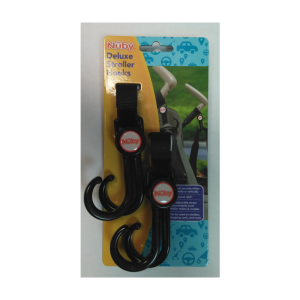 Nuby Deluxe Stroller Hooks Black/Grey