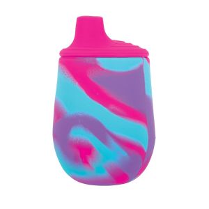Nuby 6 Oz Silicone Tie-Dye Cup with Spout - Pink/Purple