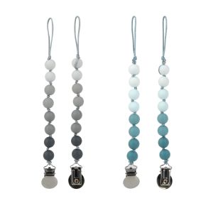 Nuby Silicone Pacifinder With Metal Clip - Aqua or Grey