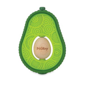 Nuby Avocado Teether With Wooden Nut