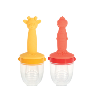Nuby Nibbler Feeder And Teether W/  Silicone Handle - 2 Pack