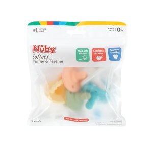 Nuby Silicone Softees Pacifier And Teethers - 5-pack 
